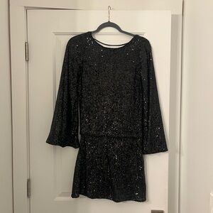 Black Sequin Cocktail Dress